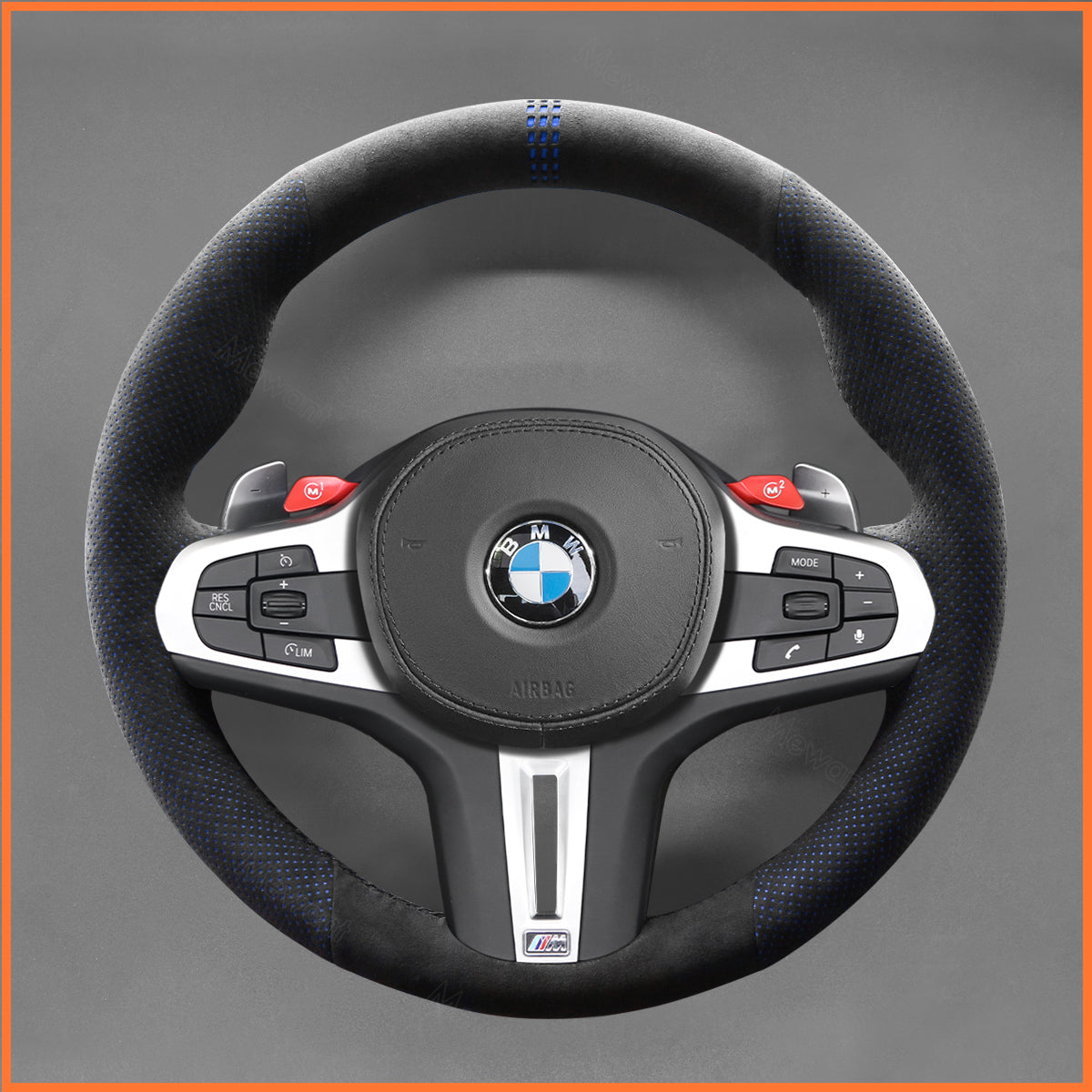 MEWANT Couvre Volant pour BMW M2 M3 M4 M5 M8 G8X F9X