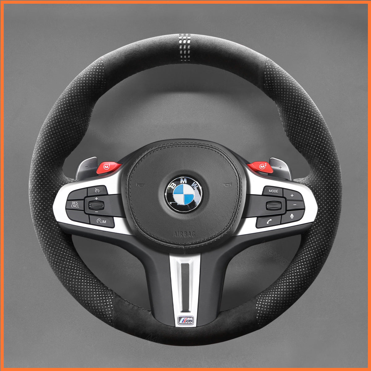 MEWANT Couvre Volant pour BMW M2 M3 M4 M5 M8 G8X F9X
