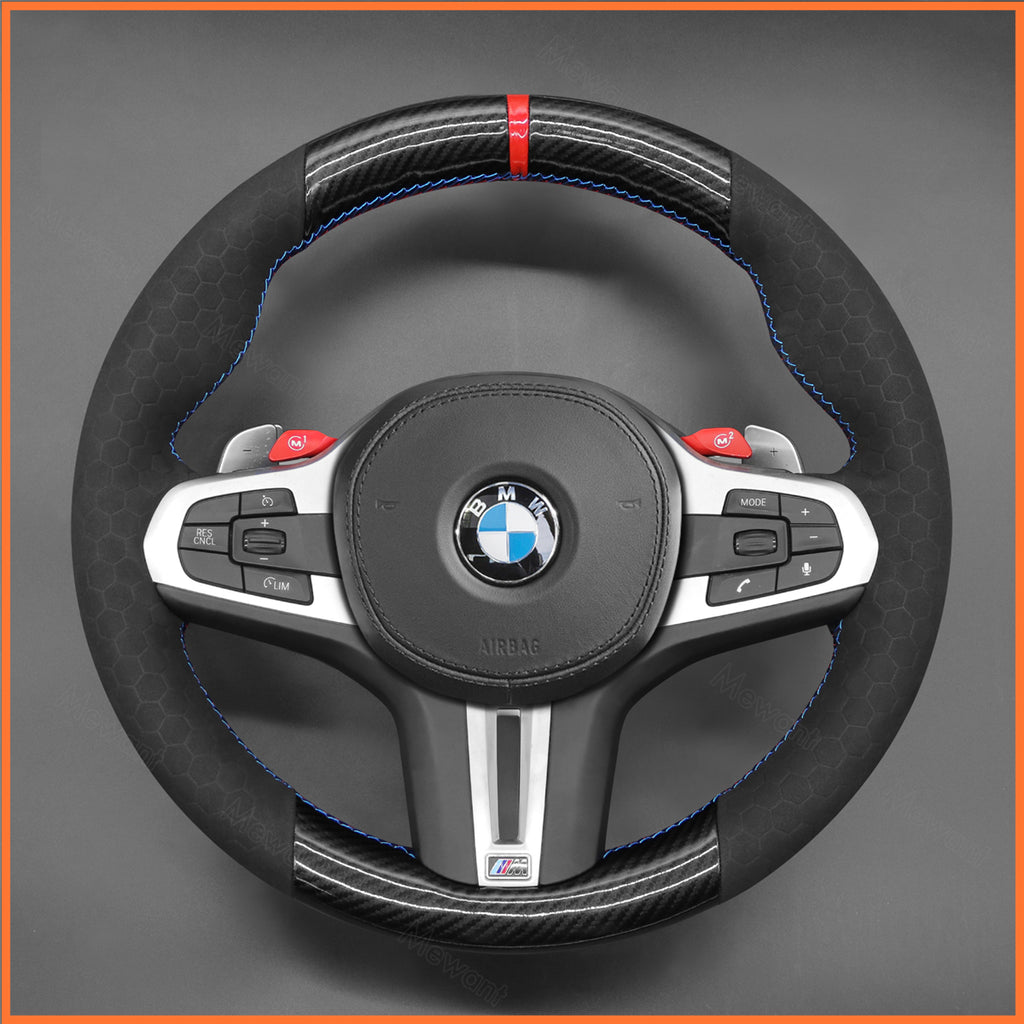 MEWANT Couvre Volant pour BMW M2 M3 M4 M5 M8 G8X F9X