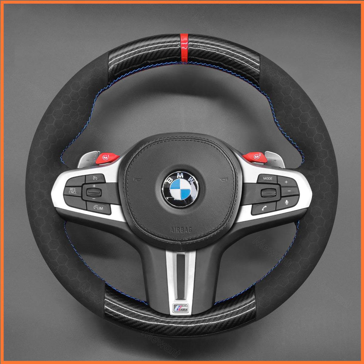 MEWANT Couvre Volant pour BMW M2 M3 M4 M5 M8 G8X F9X