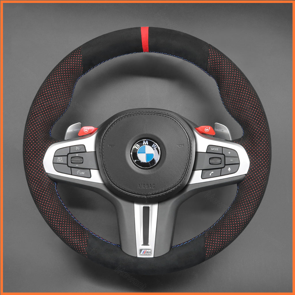 MEWANT Couvre Volant pour BMW M2 M3 M4 M5 M8 G8X F9X