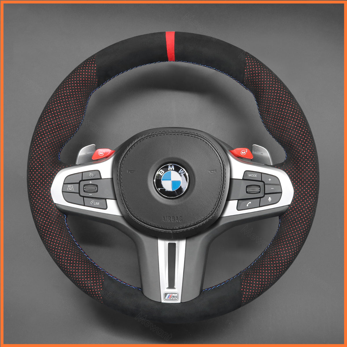 MEWANT Couvre Volant pour BMW M2 M3 M4 M5 M8 G8X F9X