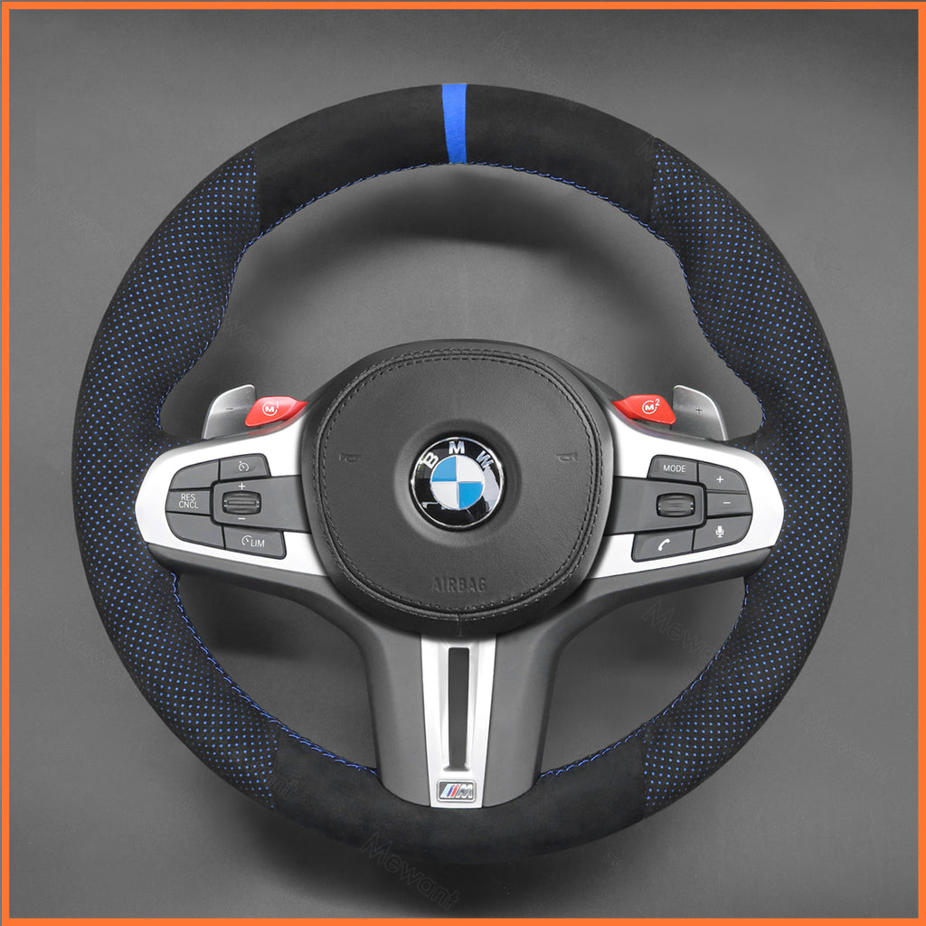 MEWANT Couvre Volant pour BMW M2 M3 M4 M5 M8 G8X F9X
