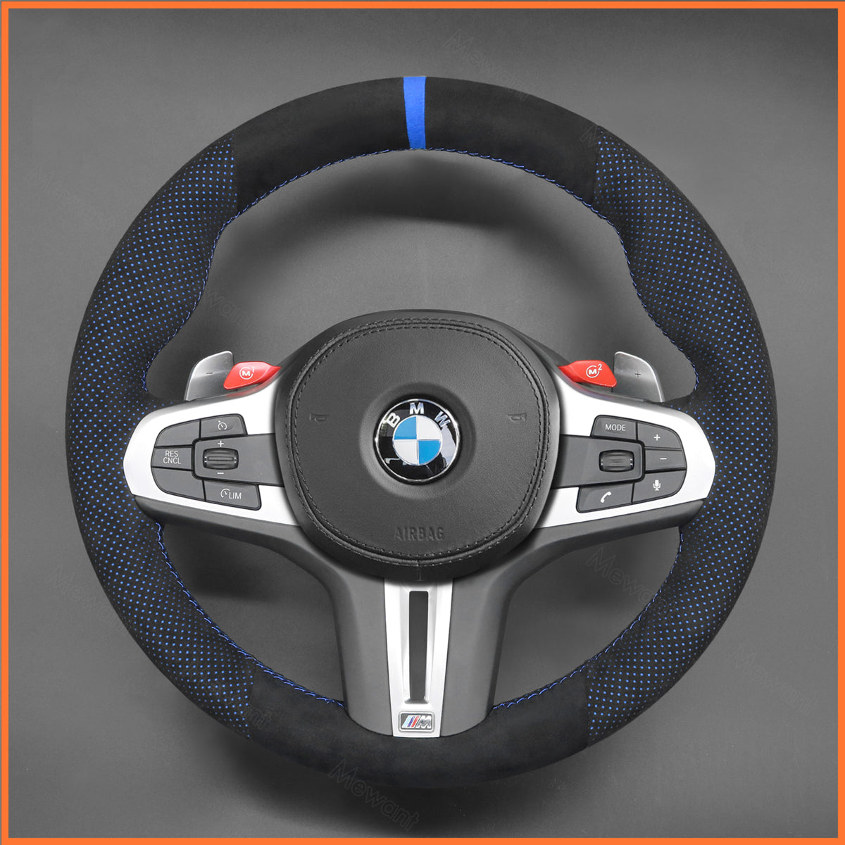 MEWANT Couvre Volant pour BMW M2 M3 M4 M5 M8 G8X F9X