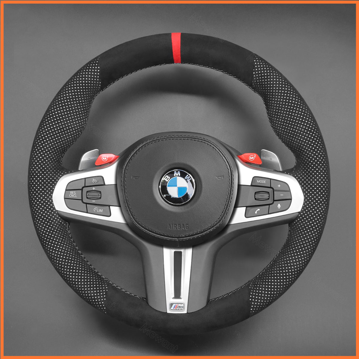 MEWANT Couvre Volant pour BMW M2 M3 M4 M5 M8 G8X F9X
