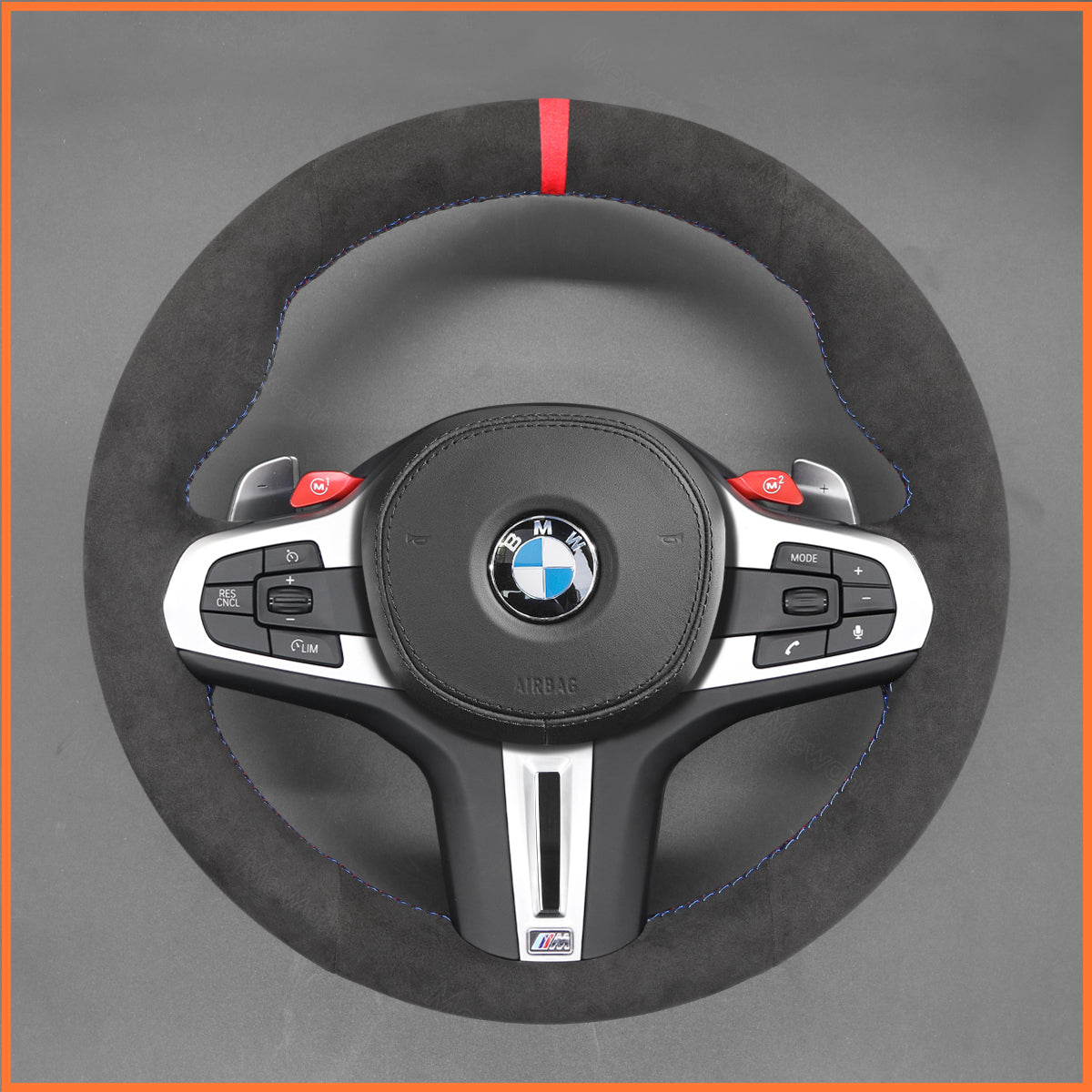 MEWANT Couvre Volant pour BMW M2 M3 M4 M5 M8 G8X F9X