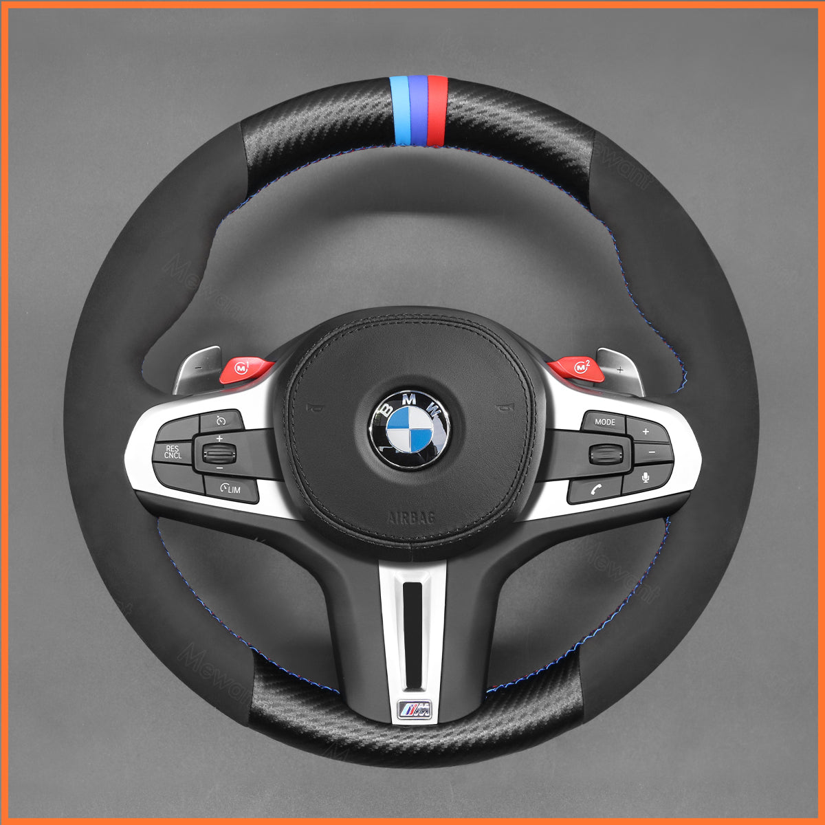 MEWANT Couvre Volant pour BMW M2 M3 M4 M5 M8 G8X F9X
