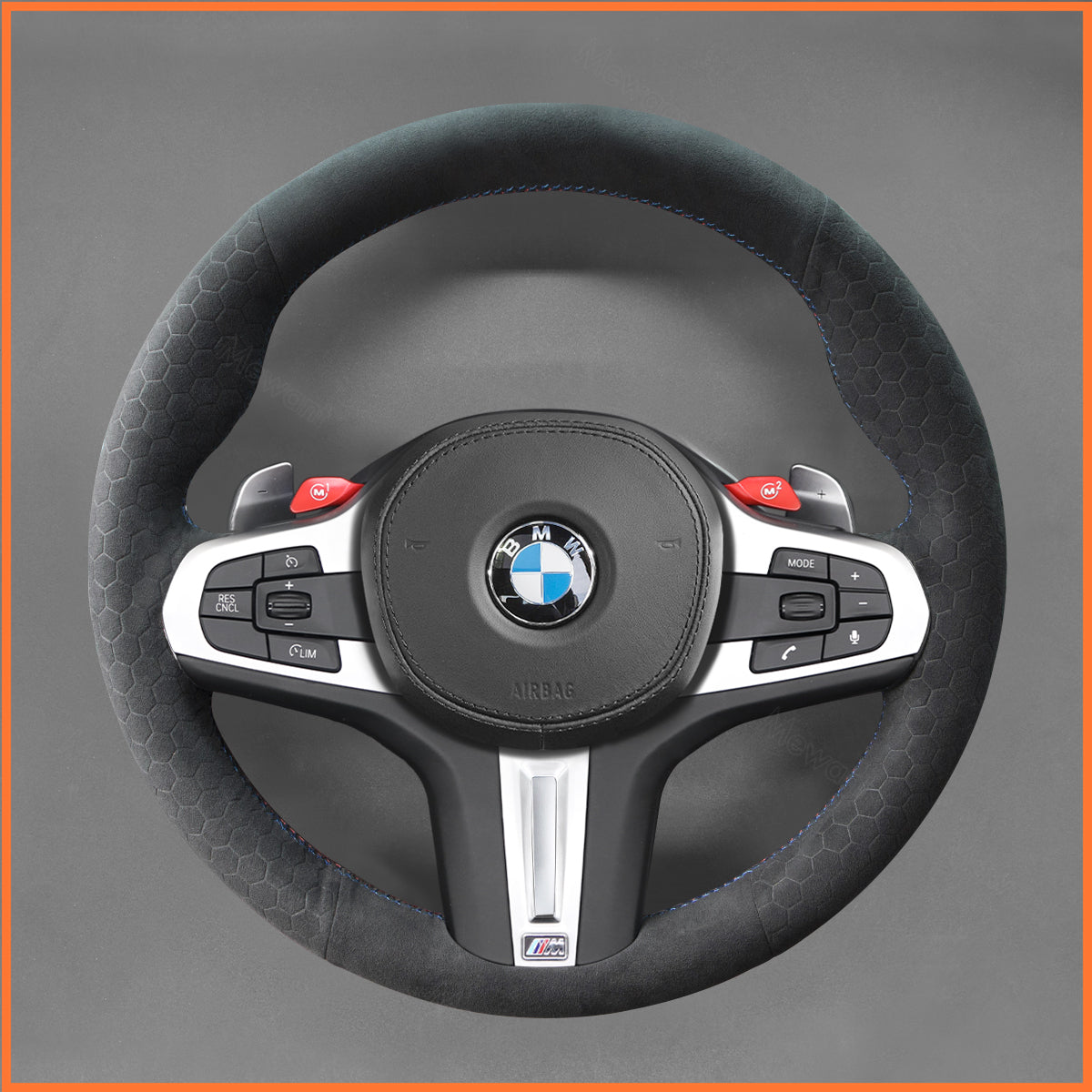 MEWANT Couvre Volant pour BMW M2 M3 M4 M5 M8 G8X F9X