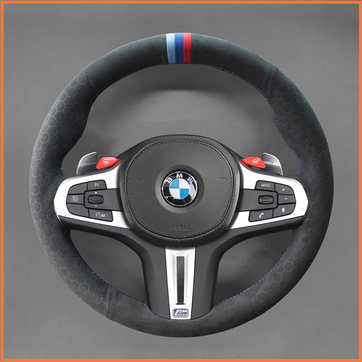 MEWANT Couvre Volant pour BMW M2 M3 M4 M5 M8 G8X F9X