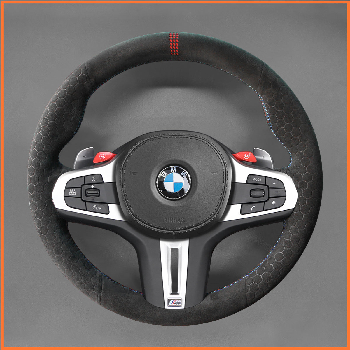 MEWANT Couvre Volant pour BMW M2 M3 M4 M5 M8 G8X F9X