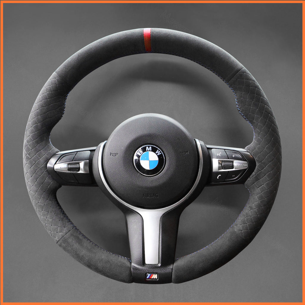 MEWANT Couvre Volant pour BMW (M Sport) X6 X5X4 X3 X2 X1 F12 F10 F32 F34 F20 F21 M135i F45 F46  F22 F23 M235i F30 F31 2015-2019