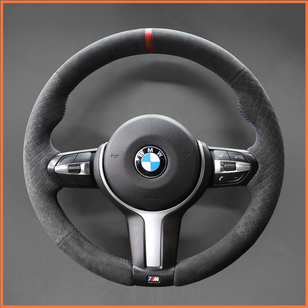 MEWANT Couvre Volant pour BMW (M Sport) X6 X5X4 X3 X2 X1 F12 F10 F32 F34 F20 F21 M135i F45 F46  F22 F23 M235i F30 F31 2015-2019