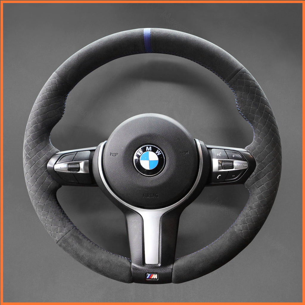 MEWANT Couvre Volant pour BMW (M Sport) X6 X5X4 X3 X2 X1 F12 F10 F32 F34 F20 F21 M135i F45 F46  F22 F23 M235i F30 F31 2015-2019