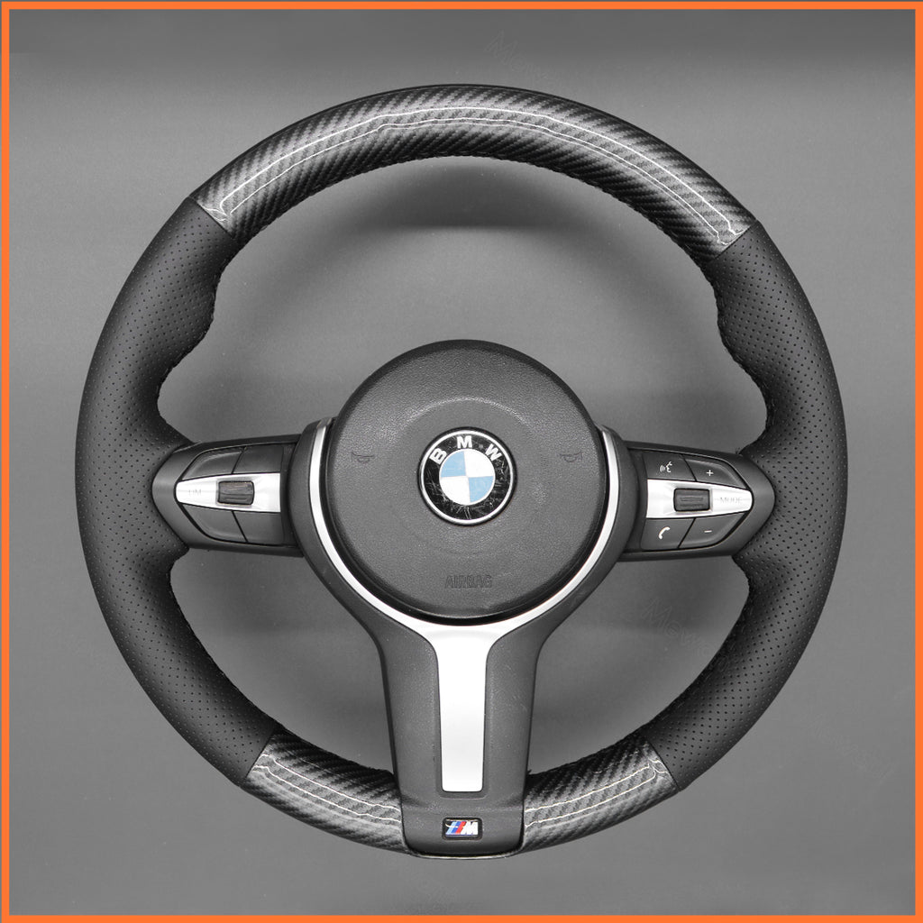 MEWANT Couvre Volant pour BMW (M Sport) X6 X5X4 X3 X2 X1 F12 F10 F32 F34 F20 F21 M135i F45 F46  F22 F23 M235i F30 F31 2015-2019