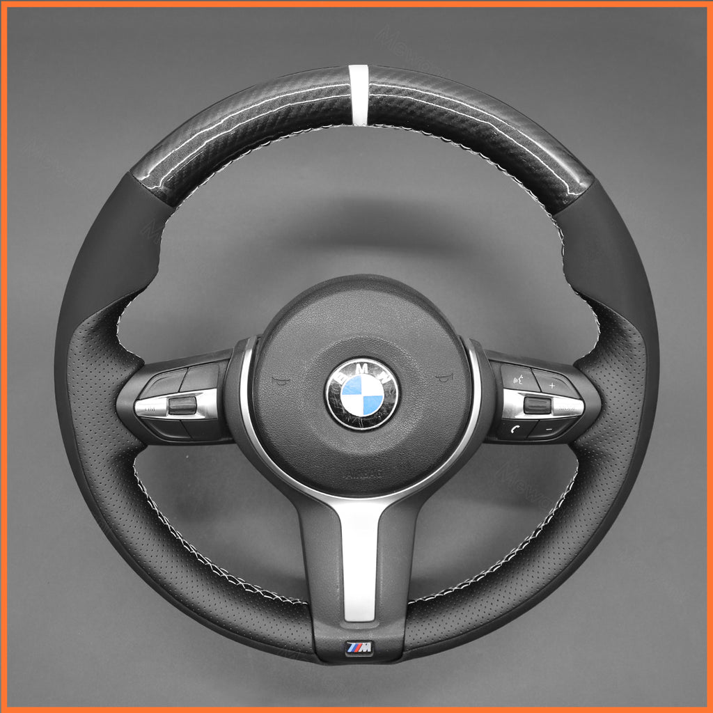 MEWANT Couvre Volant pour BMW (M Sport) X6 X5X4 X3 X2 X1 F12 F10 F32 F34 F20 F21 M135i F45 F46  F22 F23 M235i F30 F31 2015-2019