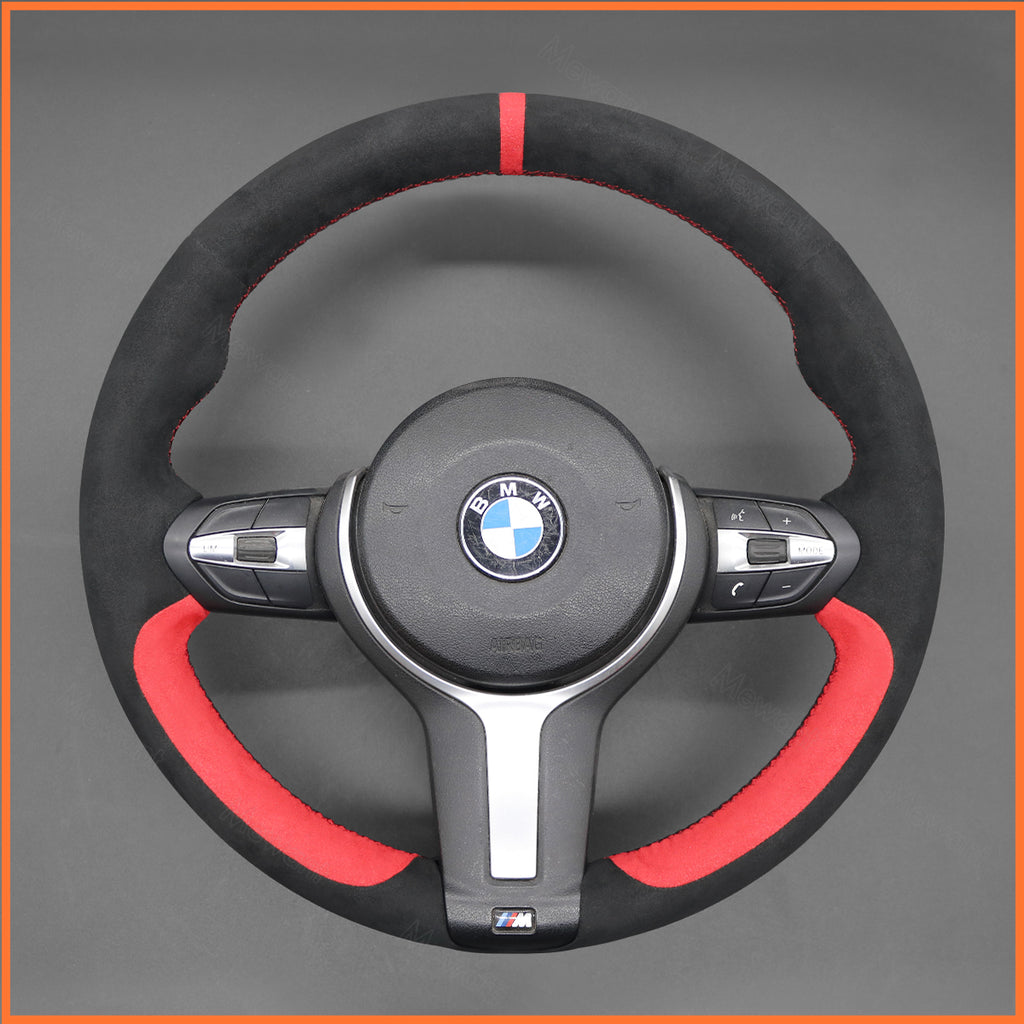 MEWANT Couvre Volant pour BMW (M Sport) X6 X5X4 X3 X2 X1 F12 F10 F32 F34 F20 F21 M135i F45 F46  F22 F23 M235i F30 F31 2015-2019