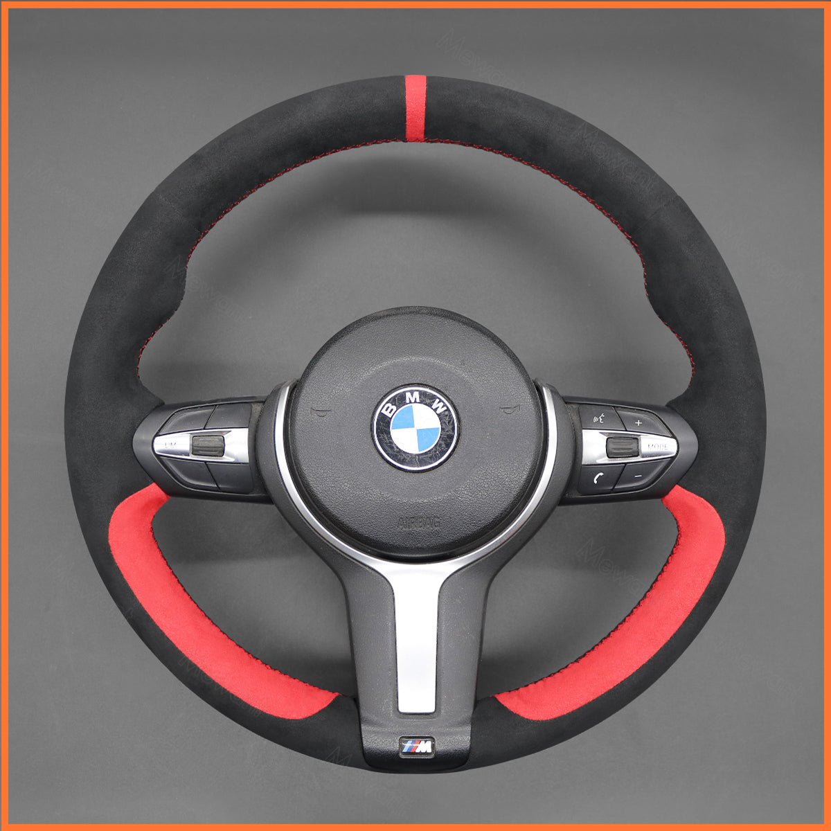 MEWANT Couvre Volant pour BMW (M Sport) X6 X5X4 X3 X2 X1 F12 F10 F32 F34 F20 F21 M135i F45 F46  F22 F23 M235i F30 F31 2015-2019
