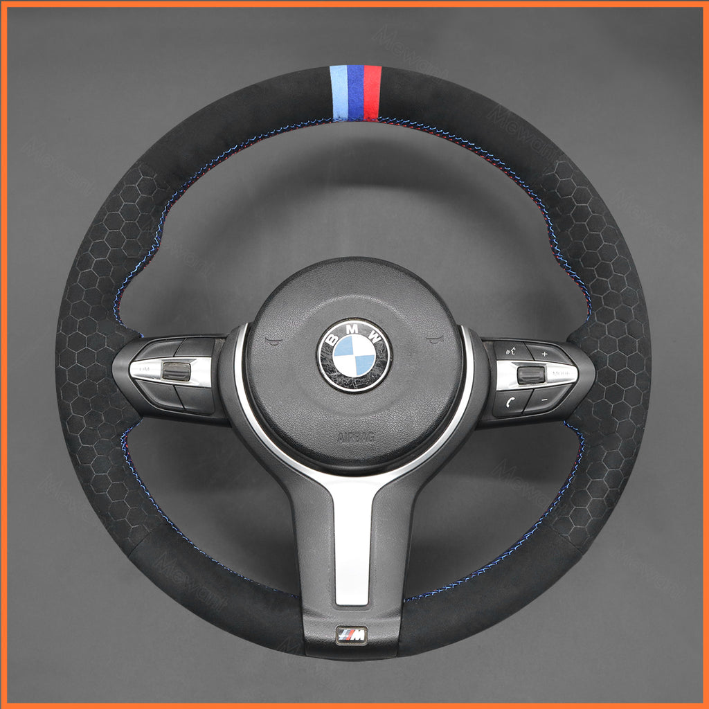 MEWANT Couvre Volant pour BMW (M Sport) X6 X5X4 X3 X2 X1 F12 F10 F32 F34 F20 F21 M135i F45 F46  F22 F23 M235i F30 F31 2015-2019