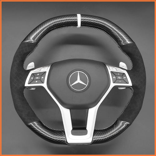 MEWANT Couvre Volant pour Benz AMG C63 W204  CLA 45 C117  C218  AMG S-Model W212  E 63 S W212 SL 63 R231