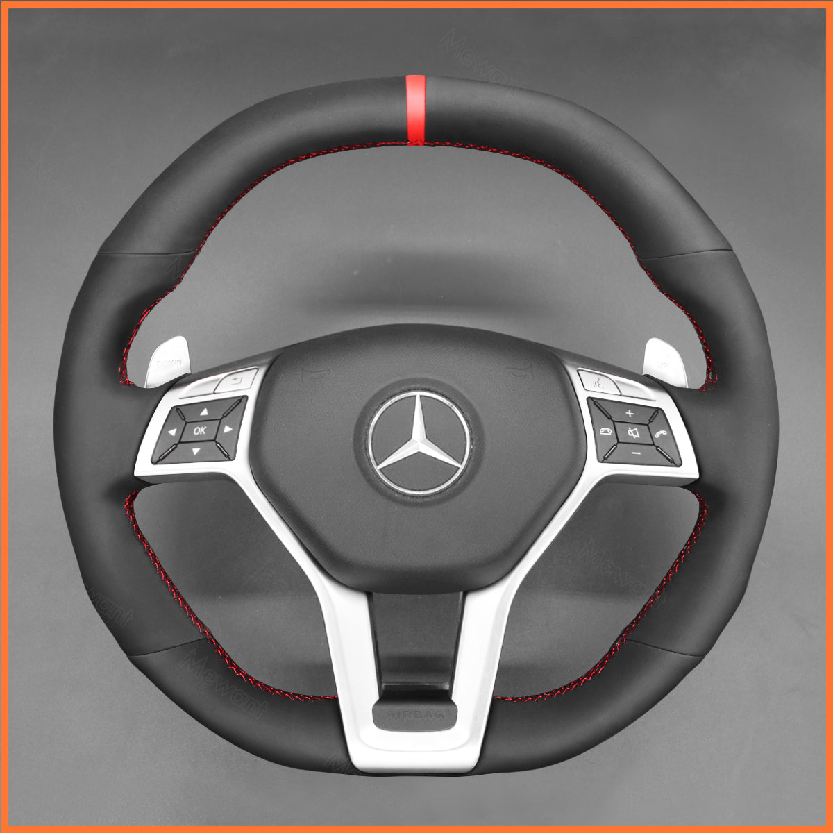 MEWANT Couvre Volant pour Benz AMG C63 W204  CLA 45 C117  C218  AMG S-Model W212  E 63 S W212 SL 63 R231