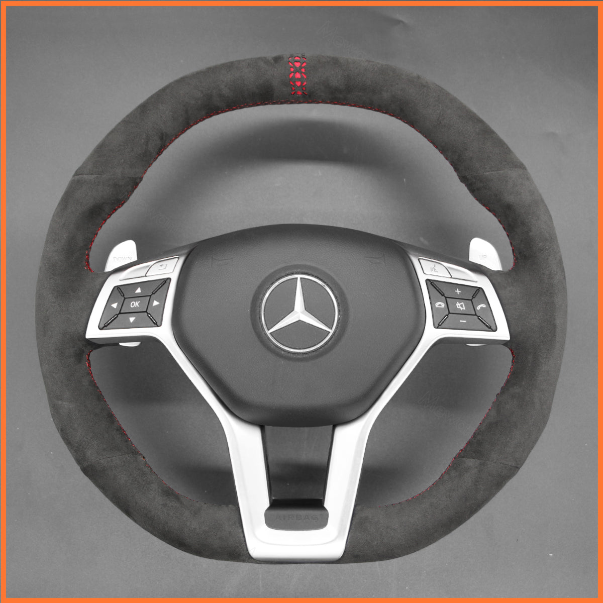MEWANT Couvre Volant pour Benz AMG C63 W204  CLA 45 C117  C218  AMG S-Model W212  E 63 S W212 SL 63 R231