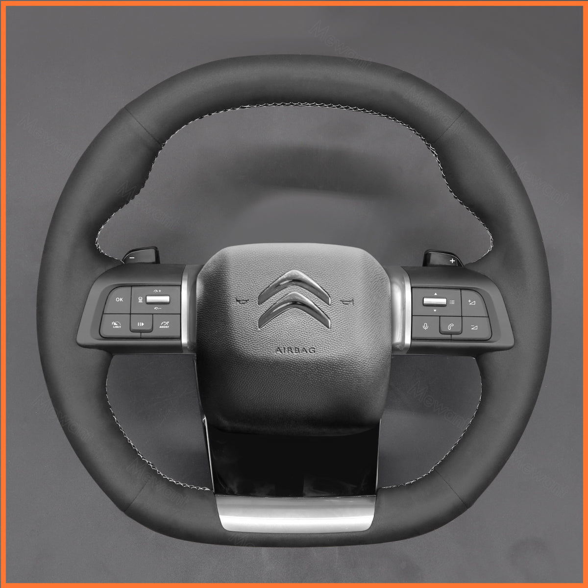 MEWANT Couvre Volant pour Citroen C3 2016-2022 / C3 Aircross 2017-2022 / C5 Aircross 2018-2022 / Berlingo 2018-2022