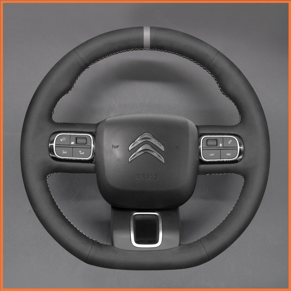 MEWANT Couvre Volant pour Citroen C3 2016-2022 / C3 Aircross 2017-2022 / C5 Aircross 2018-2022 / Berlingo 2018-2022