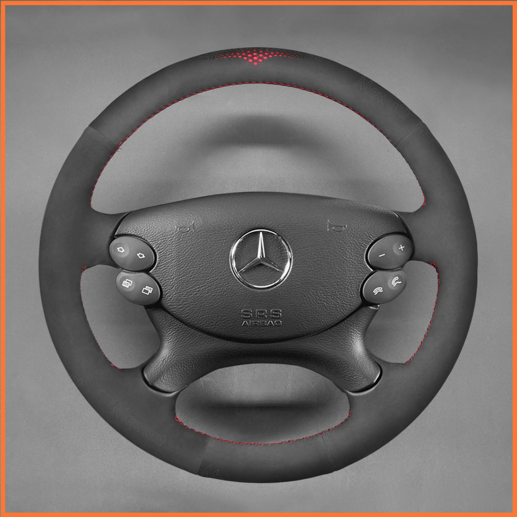 MEWANT Steering Wheel Cover for W211 CLK-Class C209 CLS-Class C219 G-Class W463 SL-Class R230 2003-2008