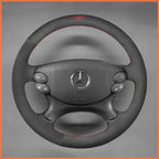 MEWANT Steering Wheel Cover for W211 CLK-Class C209 CLS-Class C219 G-Class W463 SL-Class R230 2003-2008