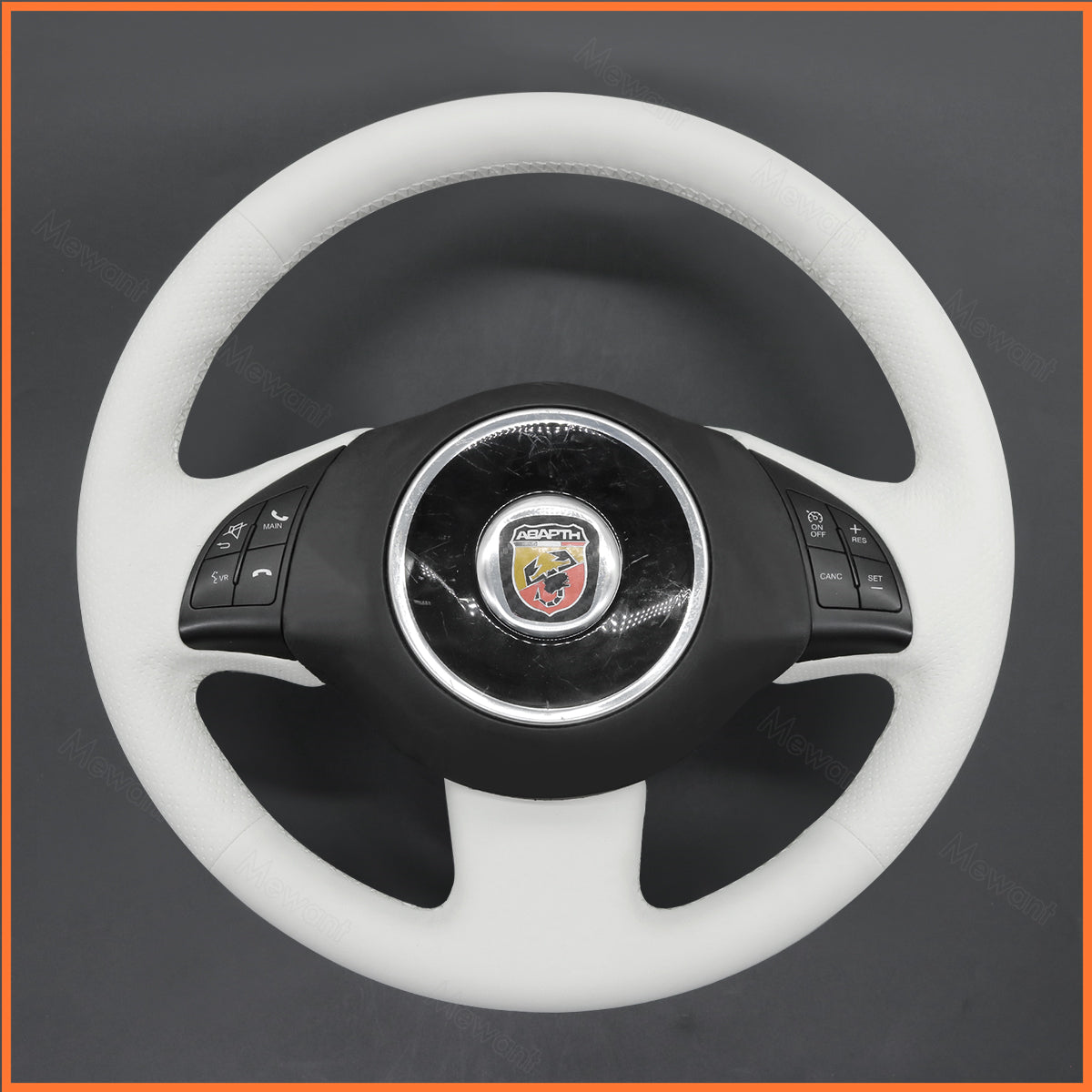 MEWANT Couvre Volant pour Fiat 500 2007-2015 Fiat 500e 2014-2018 Fiat 500C 2014-2017