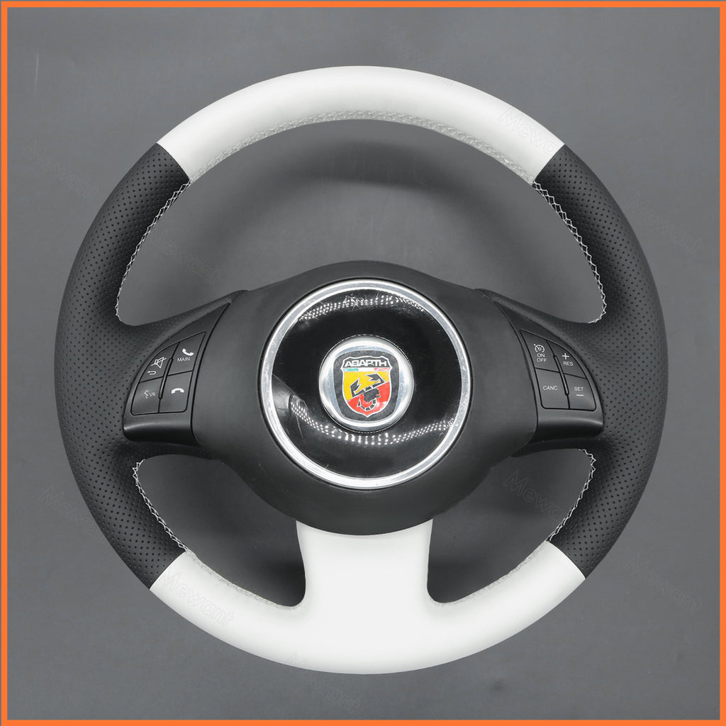 MEWANT Couvre Volant pour Fiat 500 2007-2015 Fiat 500e 2014-2018 Fiat 500C 2014-2017