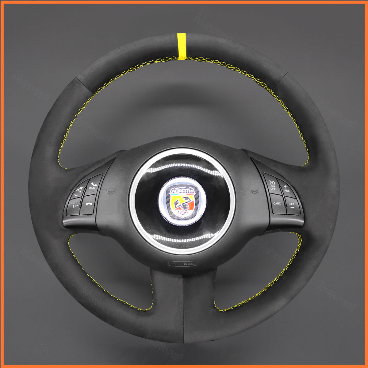 MEWANT Couvre Volant pour Fiat 500 2007-2015 Fiat 500e 2014-2018 Fiat 500C 2014-2017