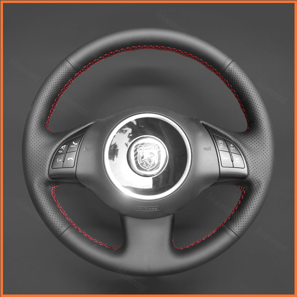 MEWANT Couvre Volant pour Fiat 500 2007-2015 Fiat 500e 2014-2018 Fiat 500C 2014-2017