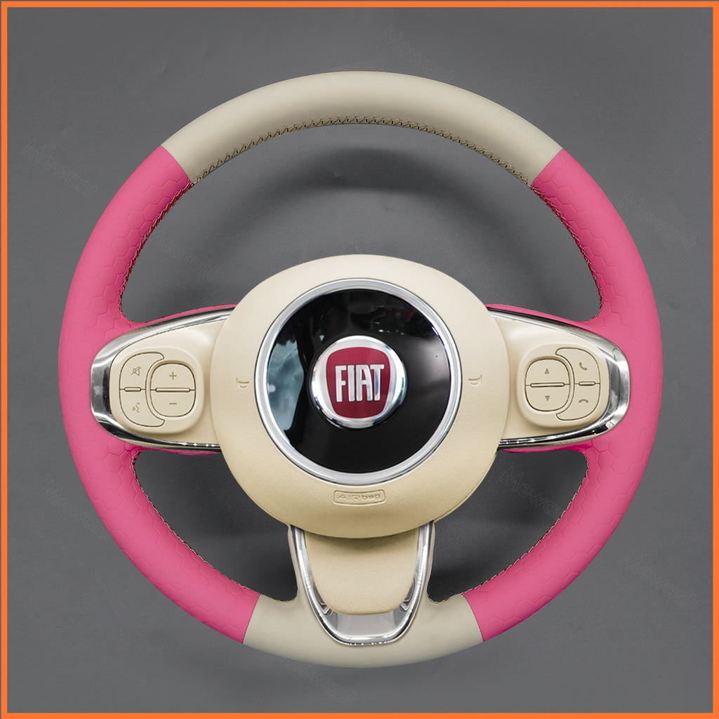 MEWANT Couvre Volant pour Fiat 500 2015-2021 / 500C 2016-2021
