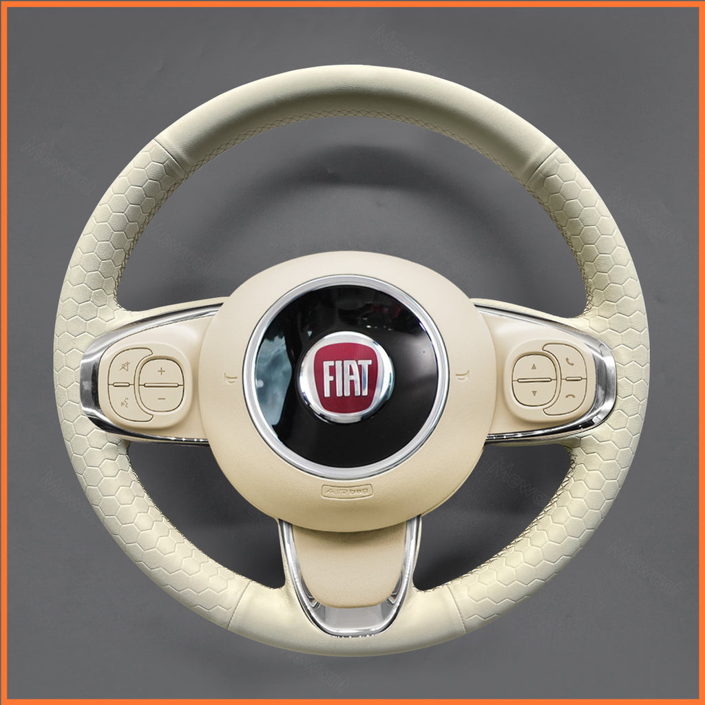 MEWANT Couvre Volant pour Fiat 500 2015-2021 / 500C 2016-2021