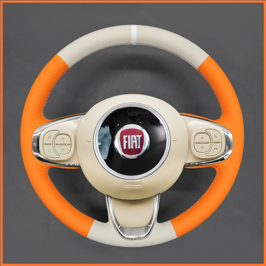 MEWANT Couvre Volant pour Fiat 500 2015-2021 / 500C 2016-2021