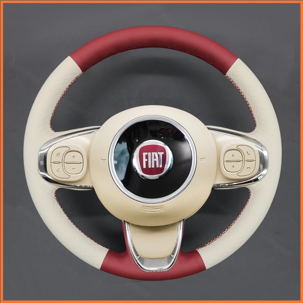 MEWANT Couvre Volant pour Fiat 500 2015-2021 / 500C 2016-2021