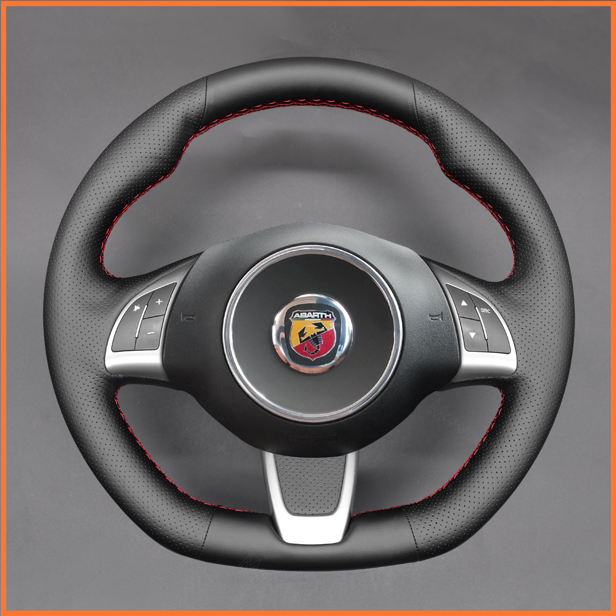 MEWANT Couvre Volant pour Fiat Abarth 500 500C 595 595C Fiat 500 (GQ/S) 500C (S)