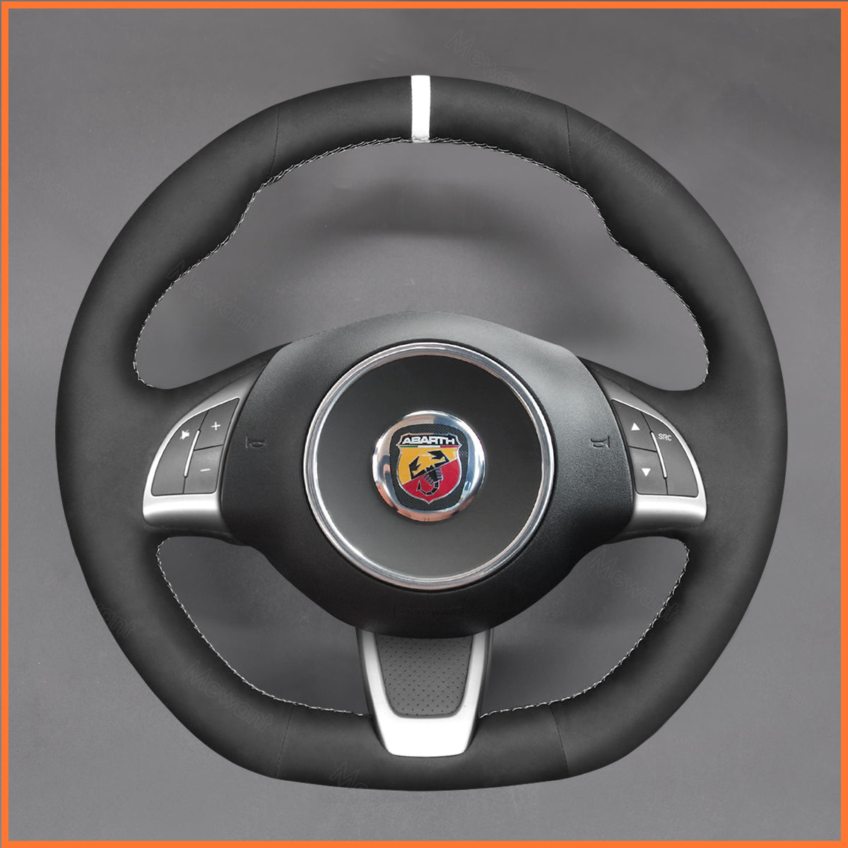 MEWANT Couvre Volant pour Fiat Abarth 500 500C 595 595C Fiat 500 (GQ/S) 500C (S)