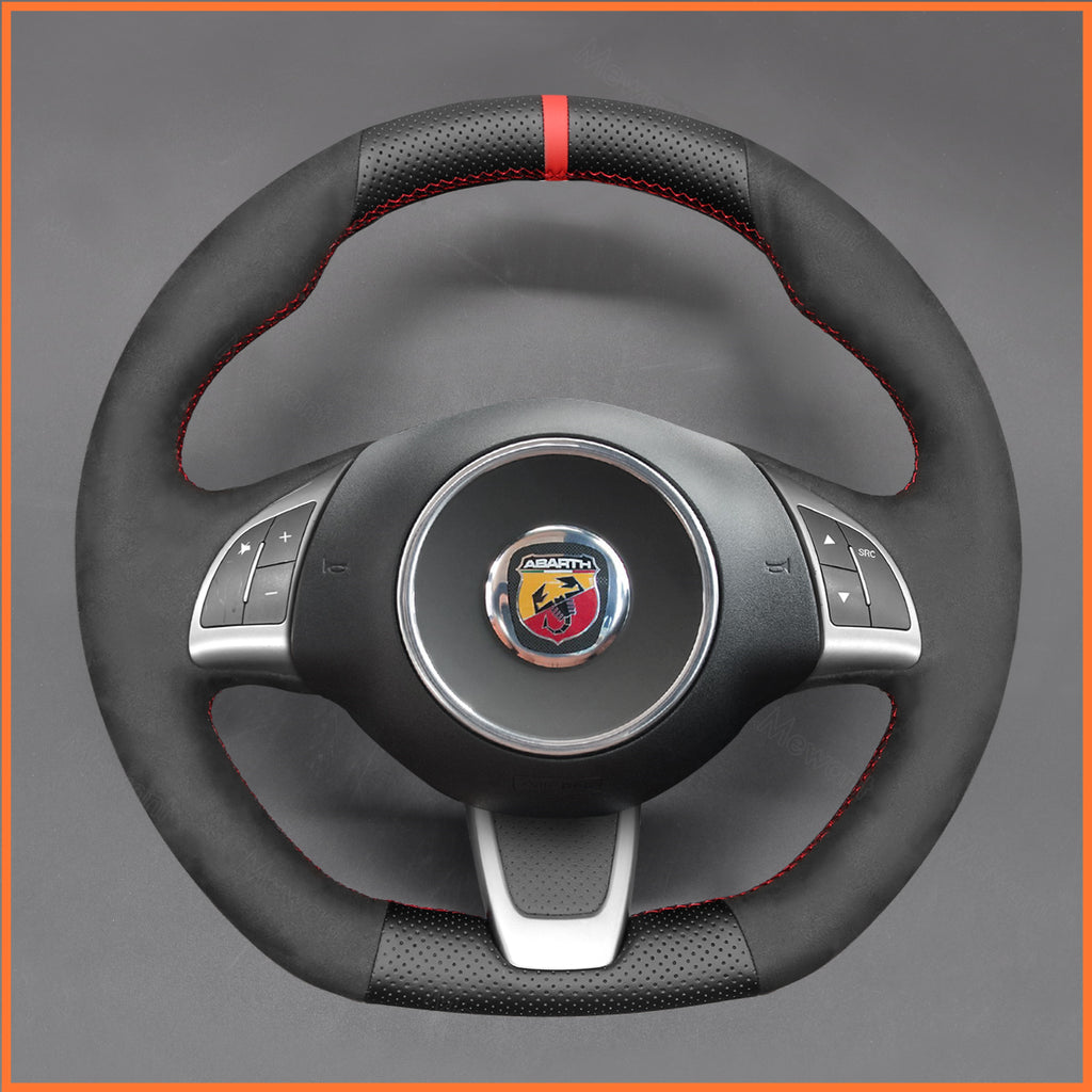 MEWANT Couvre Volant pour Fiat Abarth 500 500C 595 595C Fiat 500 (GQ/S) 500C (S)