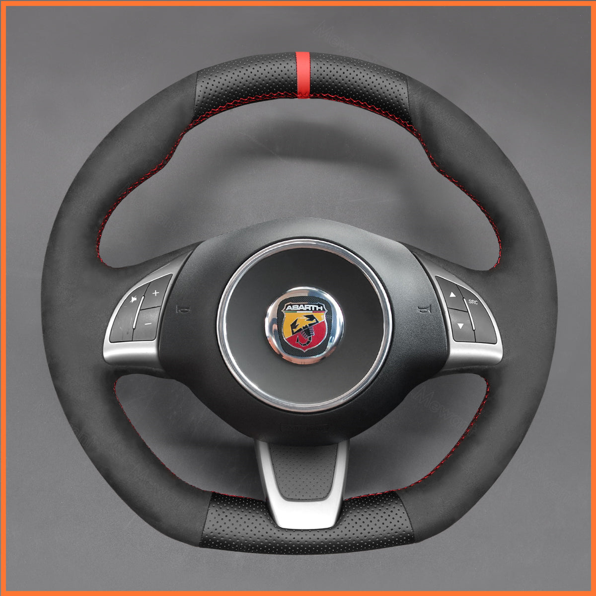 MEWANT Couvre Volant pour Fiat Abarth 500 500C 595 595C Fiat 500 (GQ/S) 500C (S)