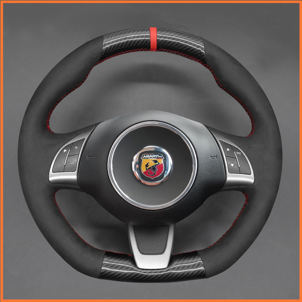 MEWANT Couvre Volant pour Fiat Abarth 500 500C 595 595C Fiat 500 (GQ/S) 500C (S)