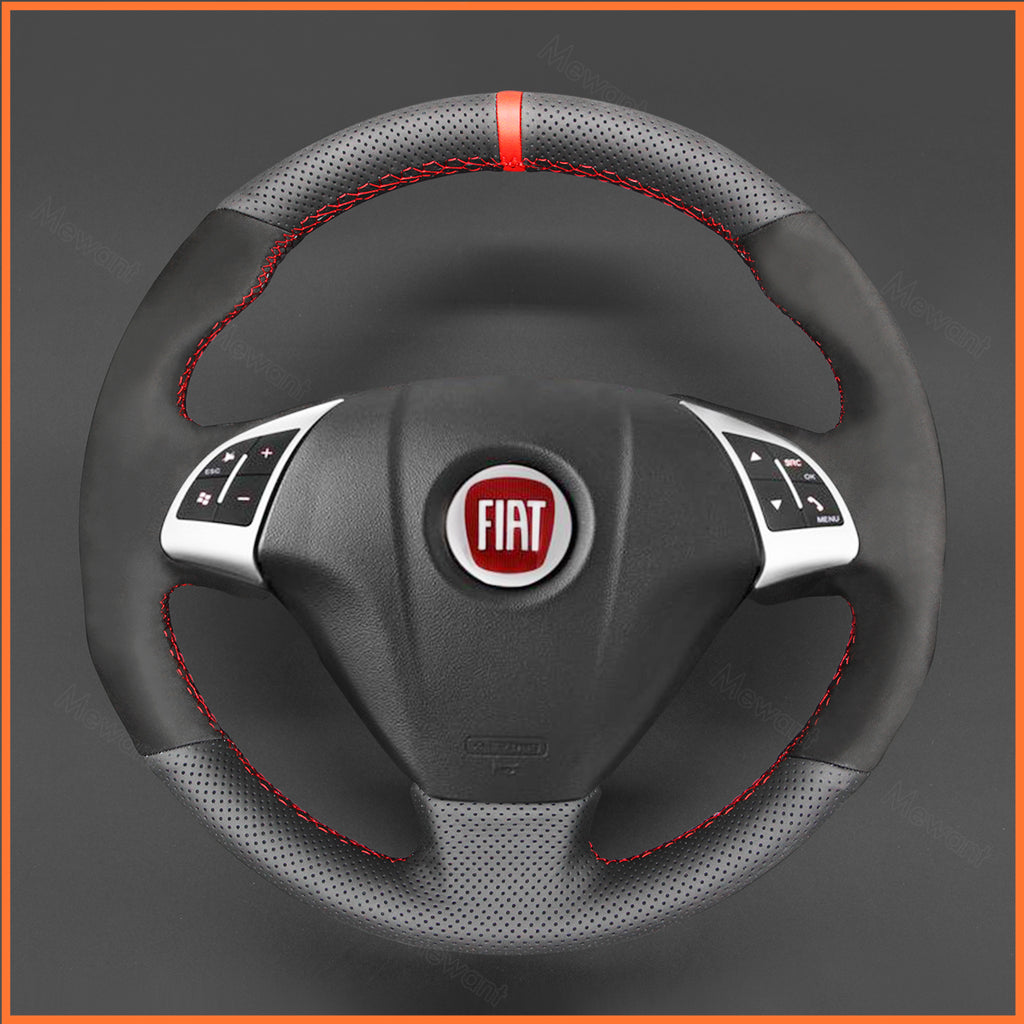 MEWANT Couvre Volant pour Fiat Punto 2007-2019 / Bravo 2007-2019 / Linea 2007-2019 / Qubo 2008-2015 / Doblo 2010-2014 / Grande Punto 2005-2019
