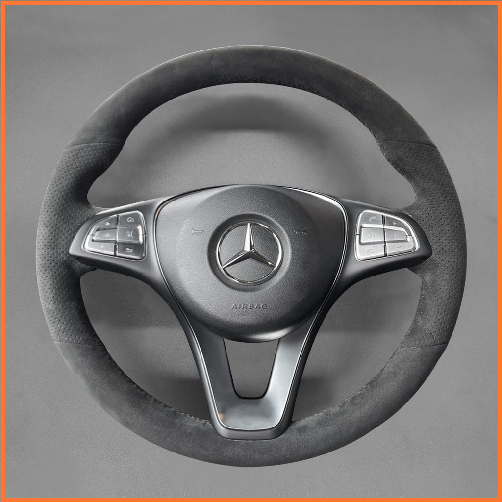 MEWANT Couvre Volant pour Mercedes-Benz A-Class B-Class C-Class CLA-Class CLS-Class E-Class (W213) EQV (W447) GLC-Class (X253C253) GLE-Class (W166C292) (W470)