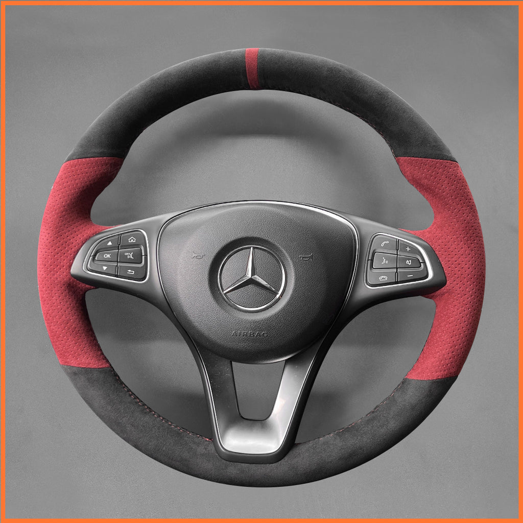 MEWANT Couvre Volant pour Mercedes-Benz A-Class B-Class C-Class CLA-Class CLS-Class E-Class (W213) EQV (W447) GLC-Class (X253C253) GLE-Class (W166C292) (W470)