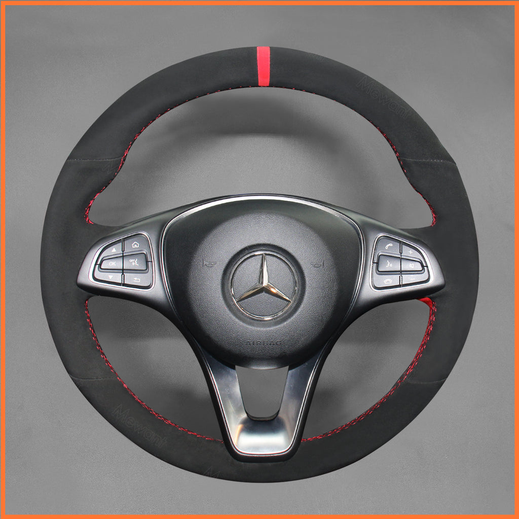 MEWANT Couvre Volant pour Mercedes-Benz A-Class B-Class C-Class CLA-Class CLS-Class E-Class (W213) EQV (W447) GLC-Class (X253C253) GLE-Class (W166C292) (W470)