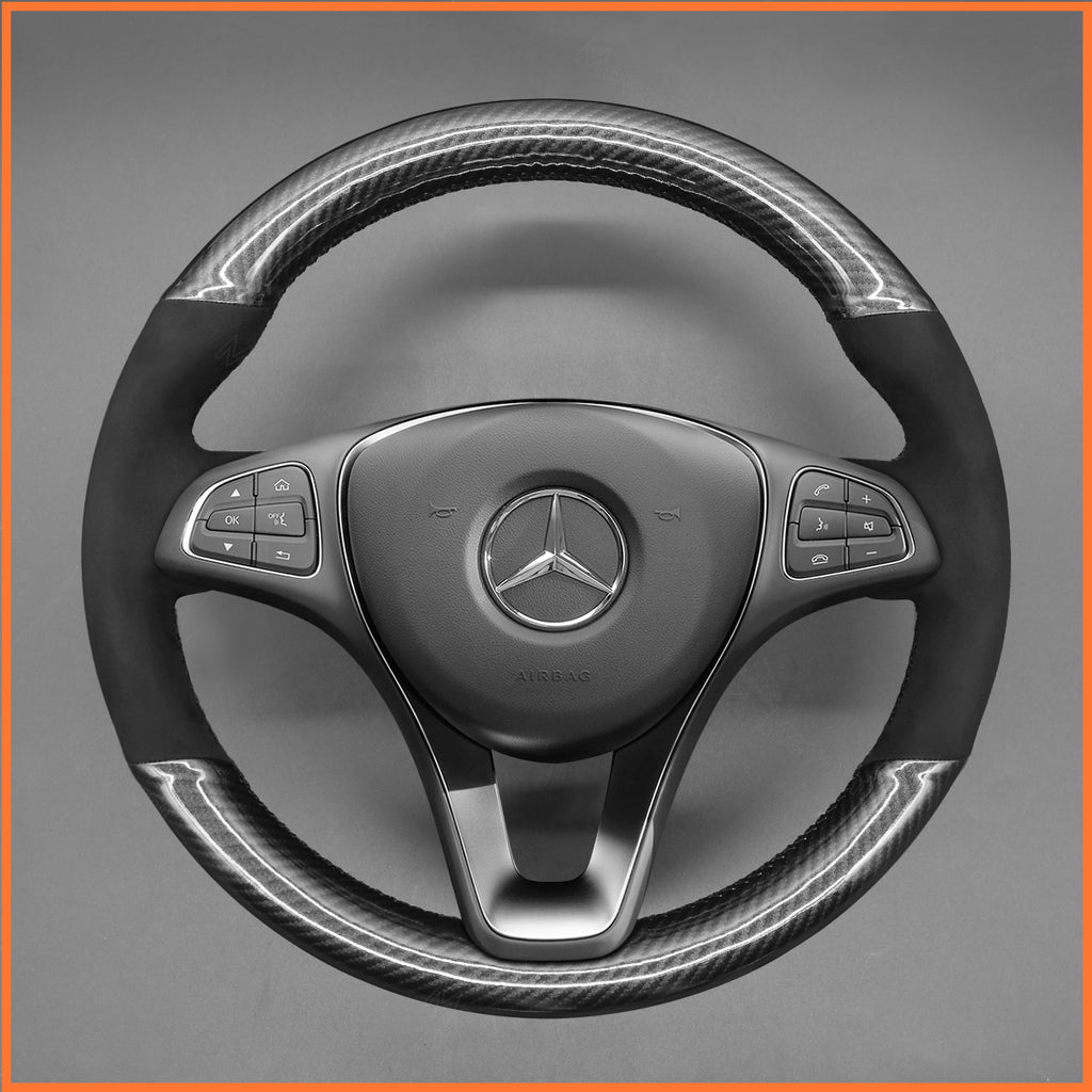 MEWANT Couvre Volant pour Mercedes-Benz A-Class B-Class C-Class CLA-Class CLS-Class E-Class (W213) EQV (W447) GLC-Class (X253C253) GLE-Class (W166C292) (W470)