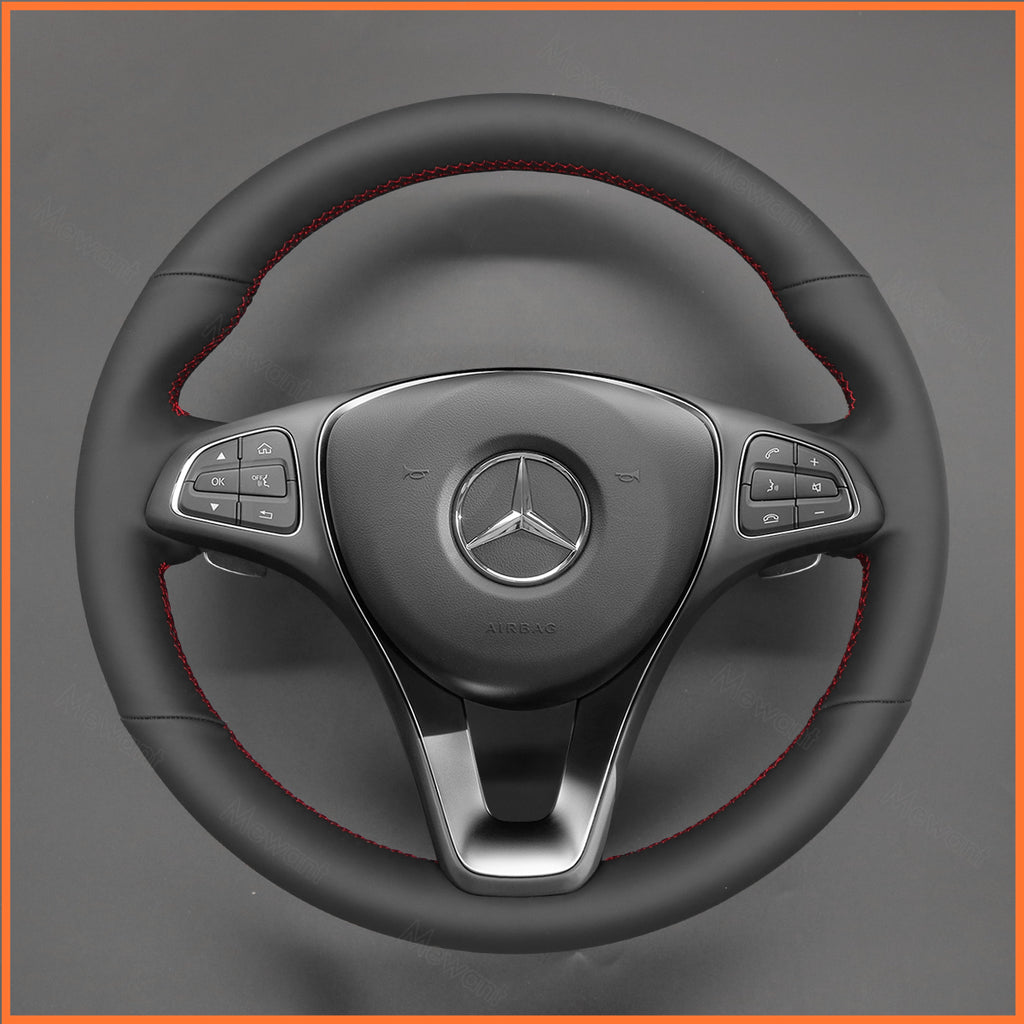 MEWANT Couvre Volant pour Mercedes-Benz A-Class B-Class C-Class CLA-Class CLS-Class E-Class (W213) EQV (W447) GLC-Class (X253C253) GLE-Class (W166C292) (W470)
