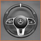 MEWANT Couvre Volant pour Mercedes-Benz A-Class (W177V177) C-Class (W205)  B-Class (W247) Citan CLA-Class (C118) E-Class (W213 GLA-Class GLS-Class Sprinter