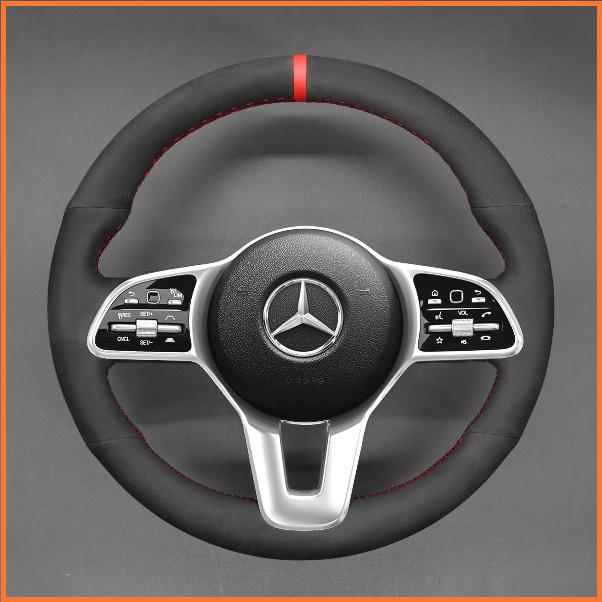 MEWANT Couvre Volant pour Mercedes-Benz A-Class (W177V177) C-Class (W205)  B-Class (W247) Citan CLA-Class (C118) E-Class (W213 GLA-Class GLS-Class Sprinter